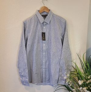 Micheal Kors Long Sleeve Collared Button Down Dress Shirt Size Large